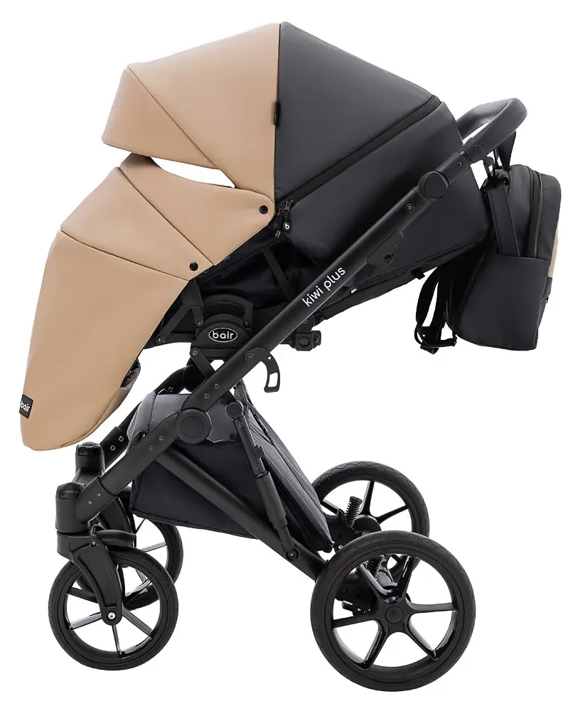 Коляска 2 в 1 Bair Kiwi Plus ECO BKP-18/15 капучино / чорный